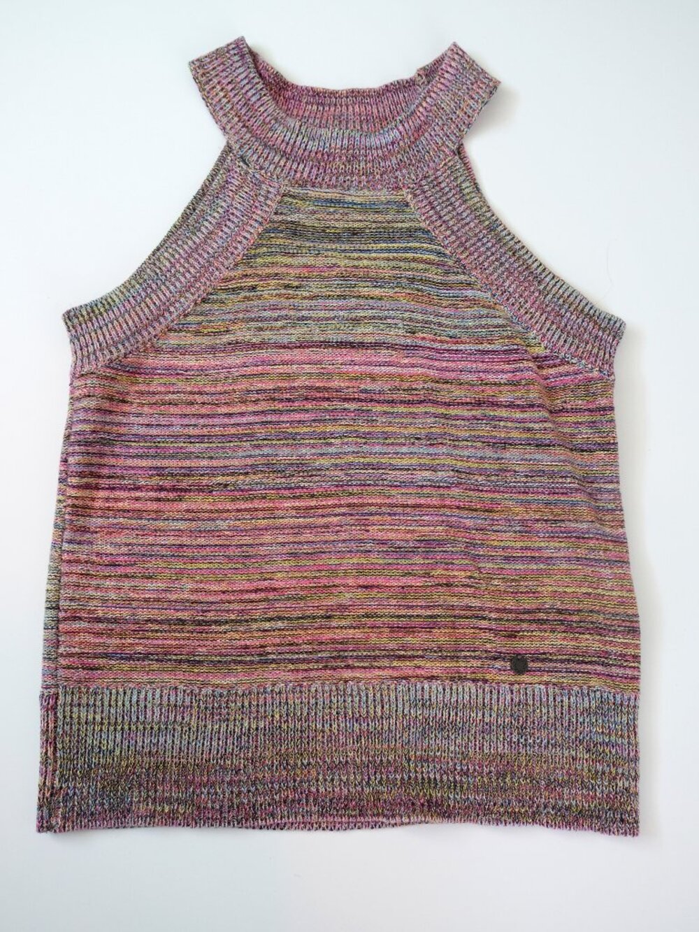 Anthropologie Numph Ombre Knit Sweater Tank Halter Top S Small Cotton Space Dyed